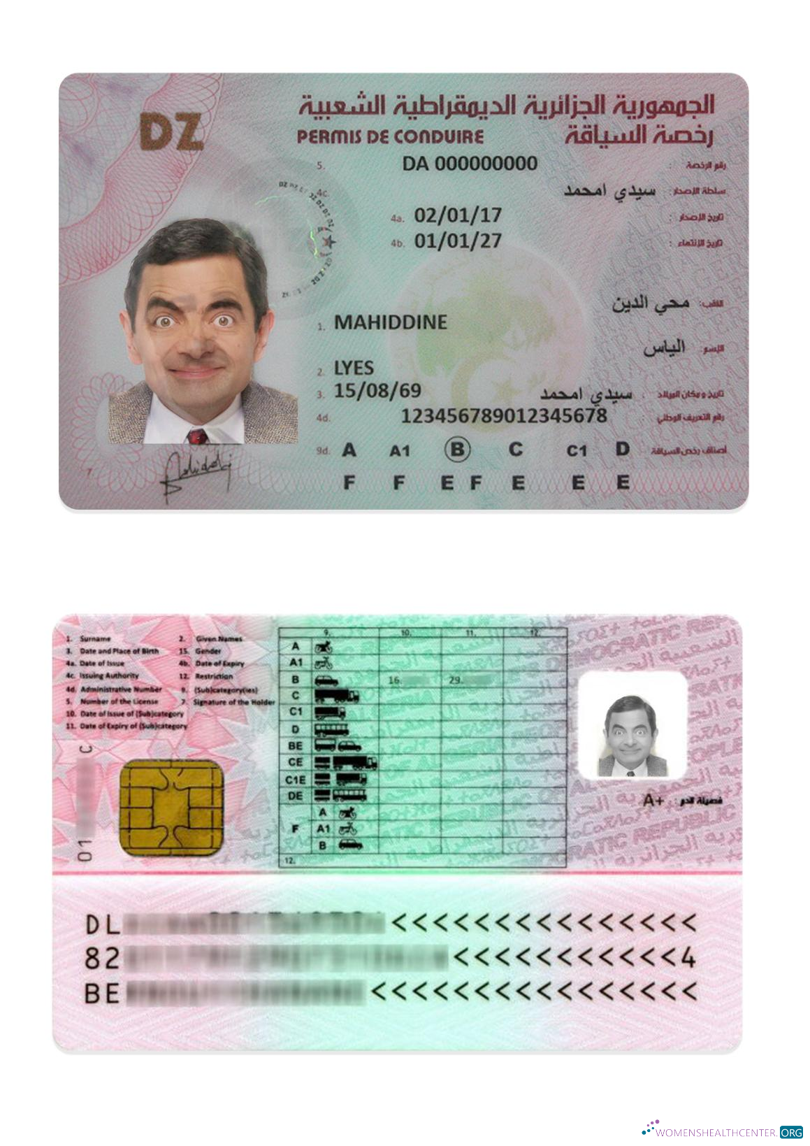 download Algeria driving license